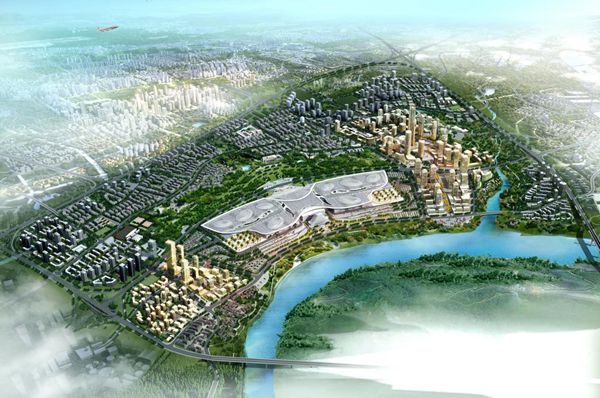 国博中心项目海绵城市改造工程。重庆设计集团有限公司市政设计研究院供图